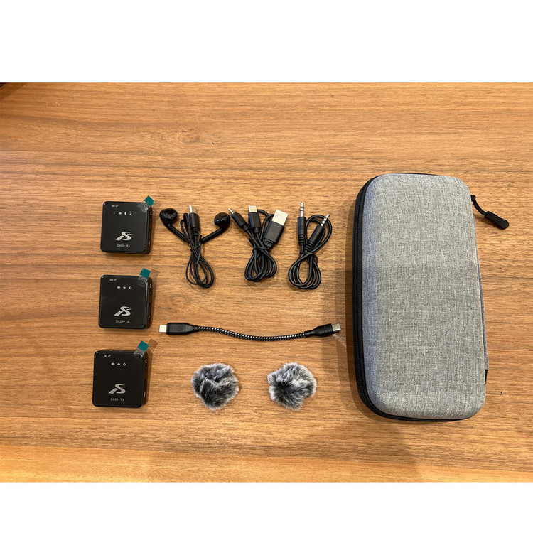 ست میکروفن یقه ای بی سیم مدل SX85 Dual Mic Iphone