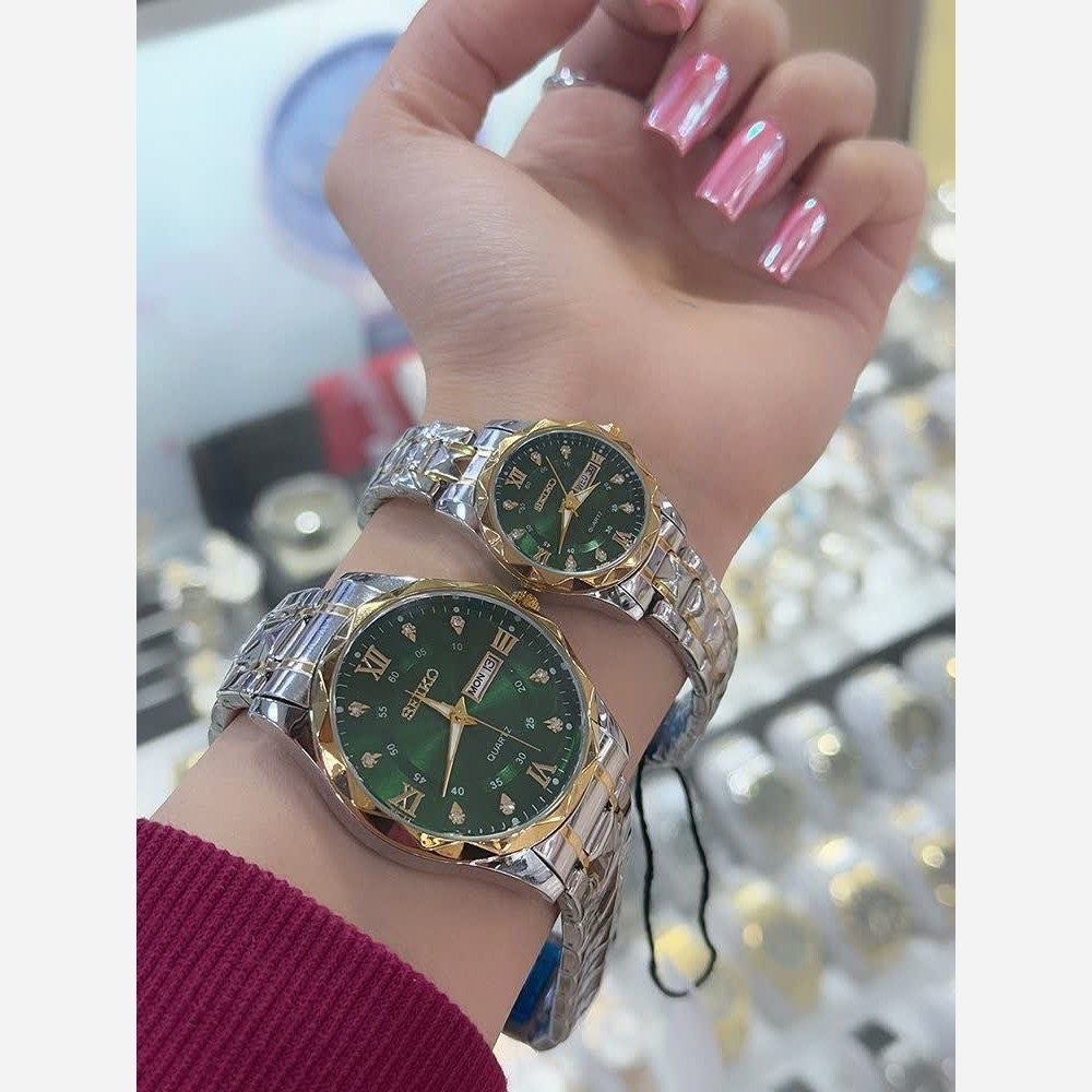 ساعت الماسی برند سیکو زنانه و مردانه موجود کیفیت عالی رنگ ثابت تاریخدار