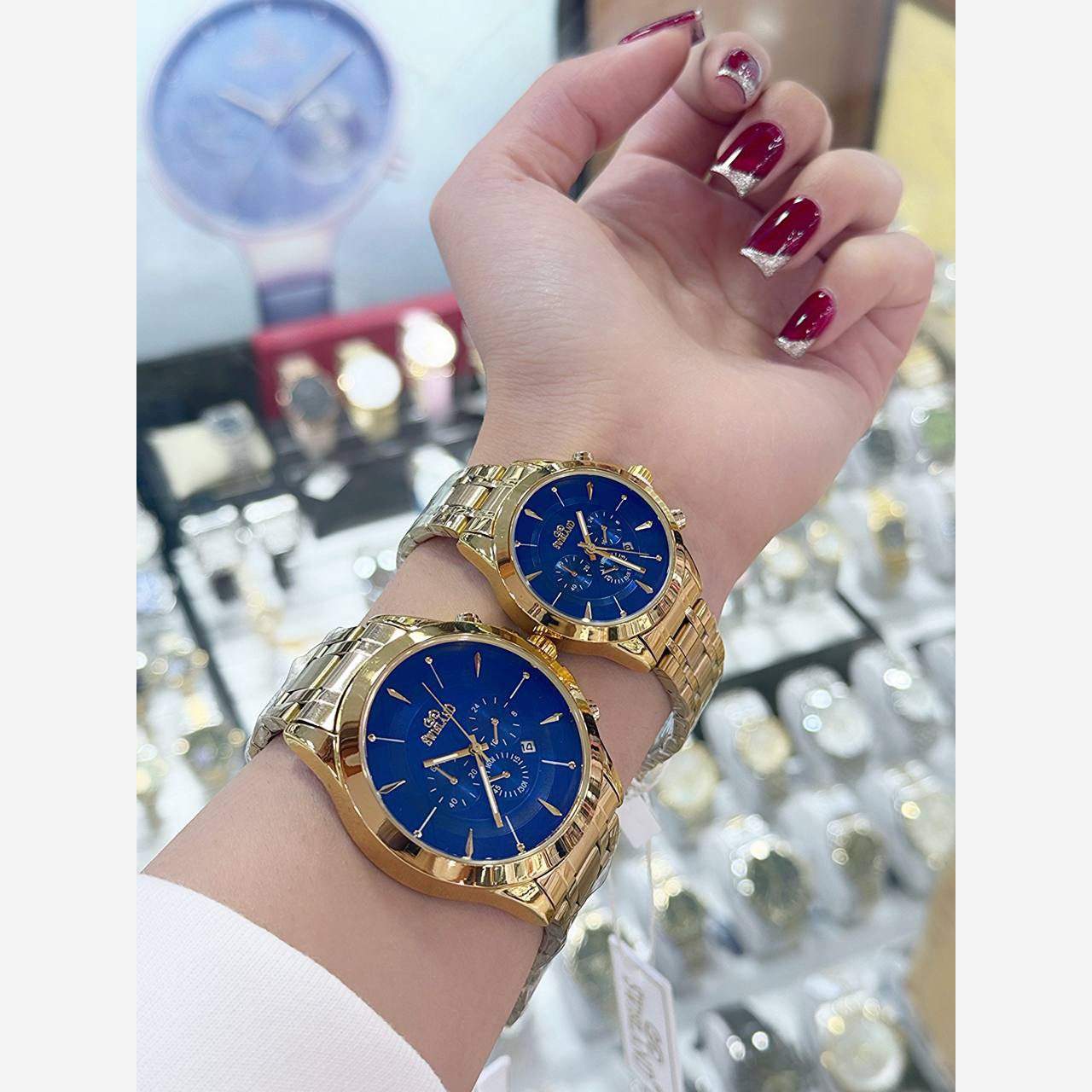 ست ساعت زنانه و مردانه سویسلند کیفیت عالی شیک و زیبا تاریخ دار