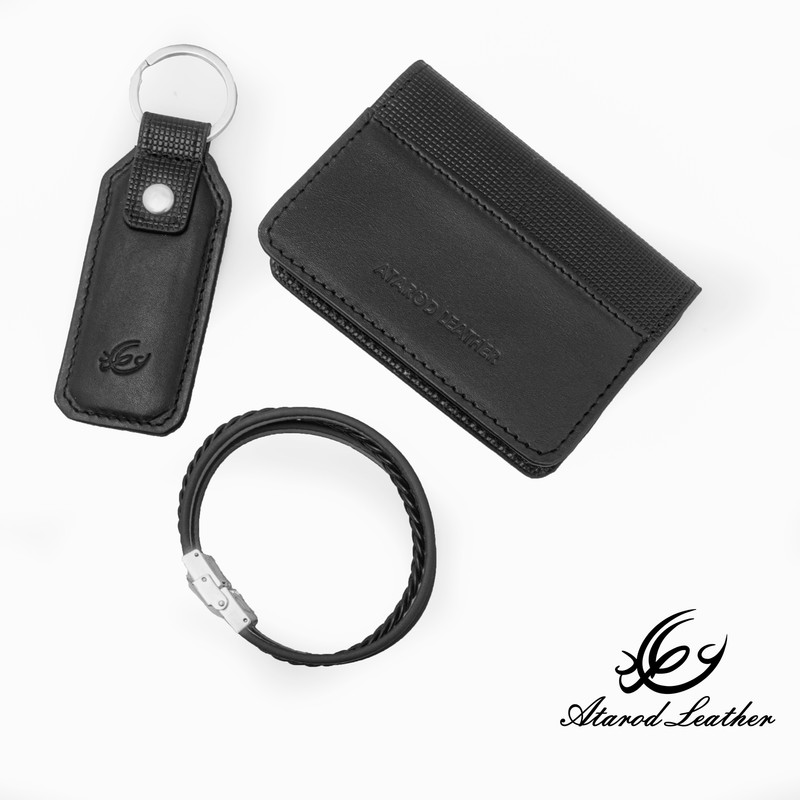 ست هدیه مردانه چرم عطارد مدل چرم طبیعی کد A93