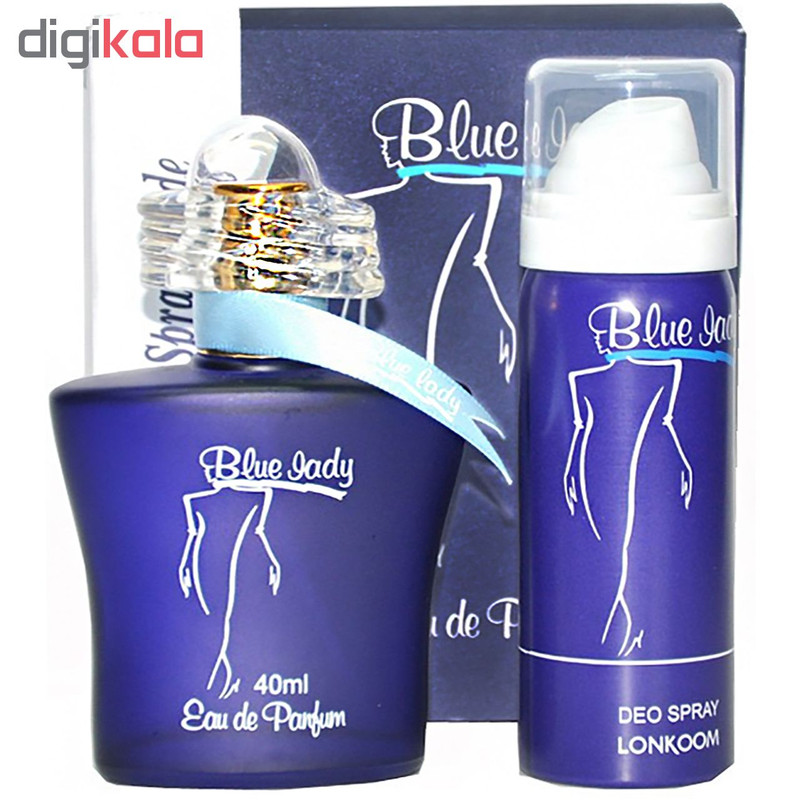 ادو پرفیوم زنانه لنکوم مدل Blue Lady حجم 40 میلی لیتر به همراه اسپری مدل Blue Lady حجم 50 میلی لیتر