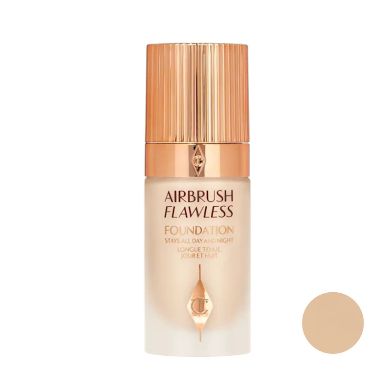 کرم پودر مایع SPF0 شارلوت تیلبری مدل Air Brush neutral شماره 2 مناسب برای انواع پوست حجم 30 میلی لیتر