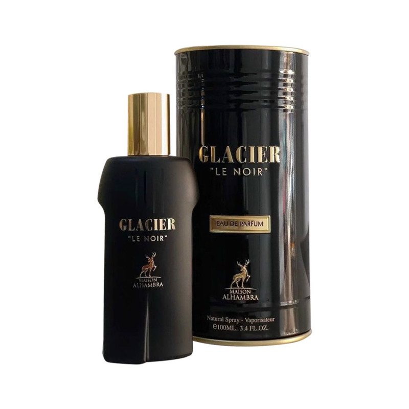 ادو پرفیوم مردانه الحمبرا مدل Glasier Le Noir حجم 100 میلی لیتر