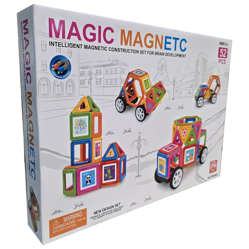 ساختنی 52 تکه مدل مگنتی طرح MAGIC MAGNETC کد FK6609