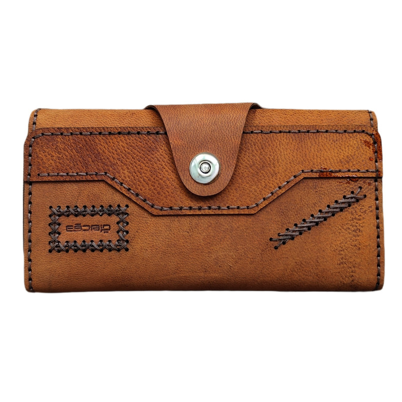 کیف پول مدل چرم طبیعی دقت سه لتی کد Ch-w185