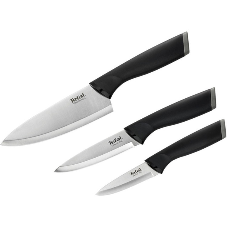 سرویس چاقو 3 پارچه با تیغه استیل و با دسته پلاستیک تفال مدل COMFORT K221S375