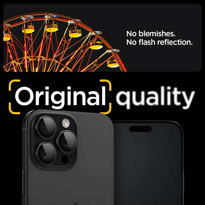 محافظ لنز دوربین شیشهای اسپیگن مدل Optik Pro مناسب برای گوشی موبایل اپل iPhone 16 Pro Max