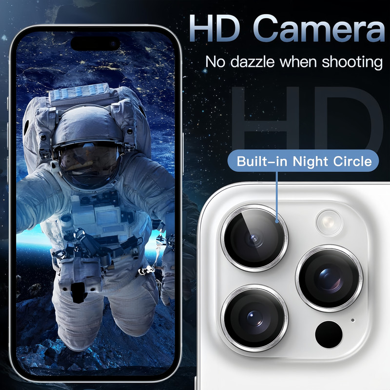 محافظ لنز دوربین اسلیکتو مدل Pro Plus مناسب برای گوشی موبایل اپل iPhone 16 Pro