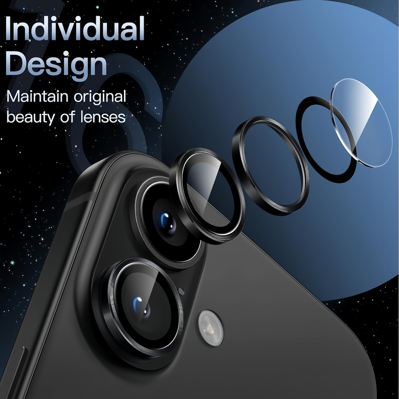 محافظ لنز دوربین اسلیکتو مدل Pro Plus مناسب برای گوشی موبایل اپل iPhone 16