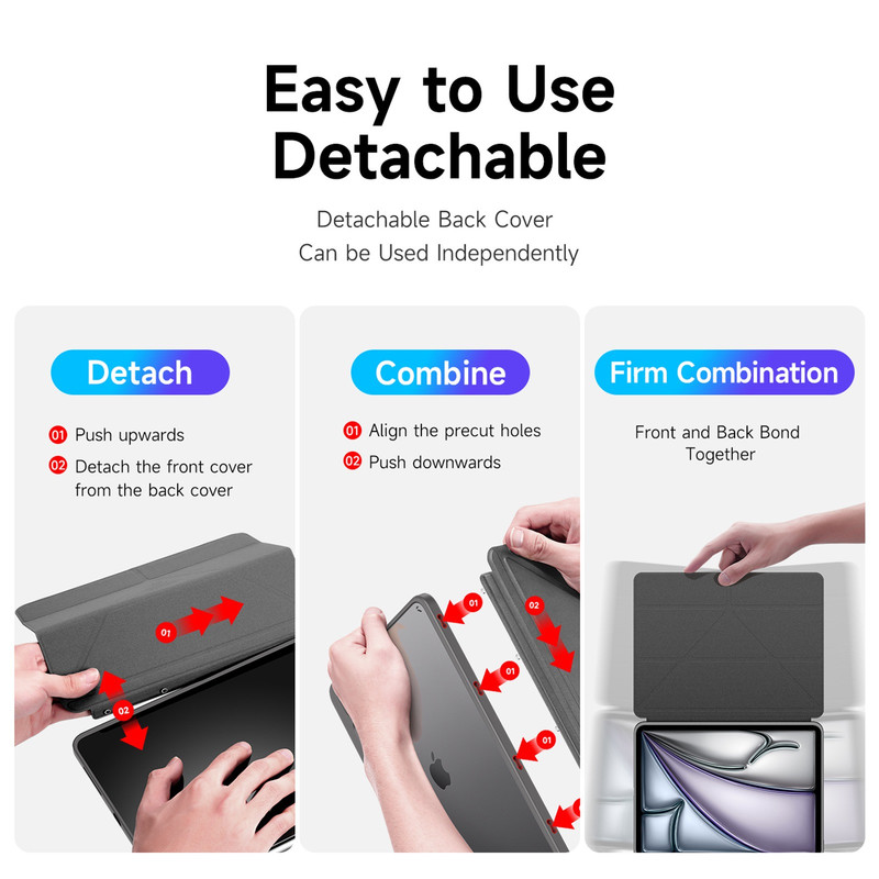 کیف کلاسوری نکسورا مدل DuxDucis مناسب برای تبلت اپل iPad Air 13 (2024) / iPad Pro 12.9 (2020 / 2021 / 2022)