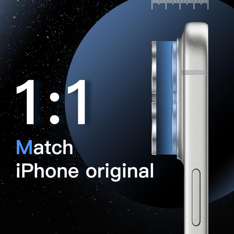 محافظ لنز دوربین شیشهای موسیلی مدل Clare مناسب برای گوشی موبایل اپل iPhone 17 Pro Max