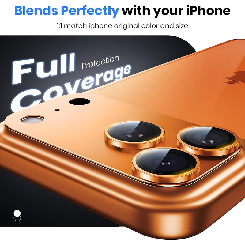محافظ لنز دوربین فلزی گودس مدل FC007 مناسب برای گوشی موبایل اپل iPhone 17 Pro Max