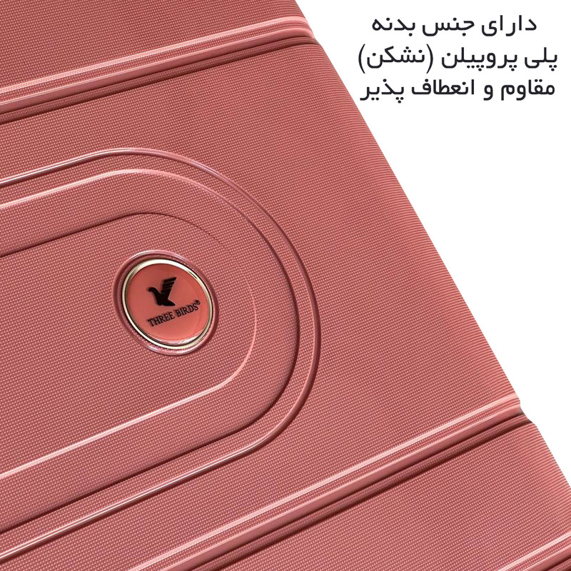 چمدان تری بردز مدل TB7171سایز متوسط ارتفاع 64 سانتی متر