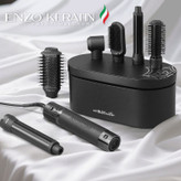 سشوار برس دار حالت دهنده حرفه ای انزو پروفیشینال مدل KERATIN B1 با موتور BLDC، توان 1400 وات، فناوری گرمایش یونی و سر...