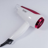 سشوار مسافرتی 1800 وات رومئو مدل RM-5959، موتور AC، وزن 350 گرم، المنت فلز، دارای سری متمرکز کننده پهن با ویژگی صاف ک...
