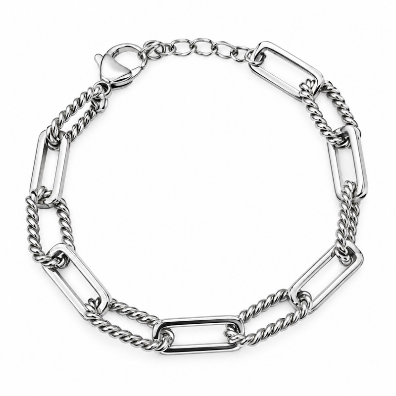 دستبند زنجیری زنانه استیل ژوپینگ مدل KYDASXP318