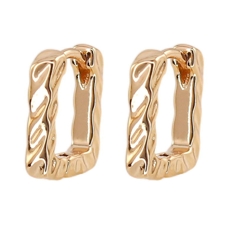 گوشواره حلقه‌ای زنانه ژوپینگ مدل مربعی کد AAC1394