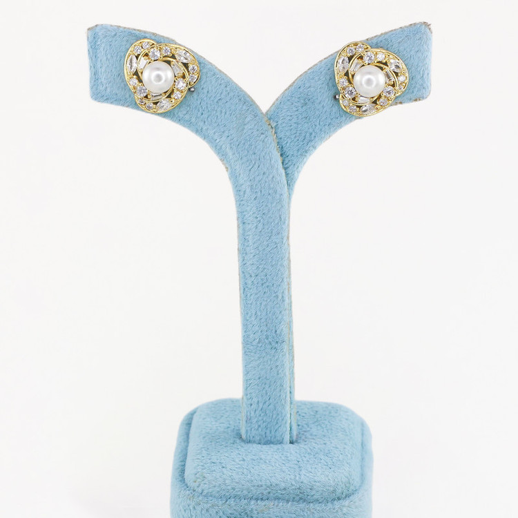 گوشواره میخی زنانه زودیکا مدل مرواریدی کد AAC1516
