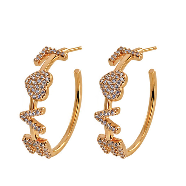 گوشواره میخی زنانه ژوپینگ مدل عشق کد AAC1673