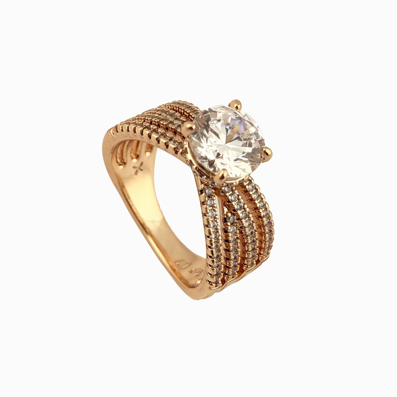 انگشتر زنانه ژوپینگ طرح سولیتر مدل R0099