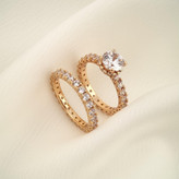انگشتر حلقه و پشت حلقه زنانه ژوپینگ مدل R00101