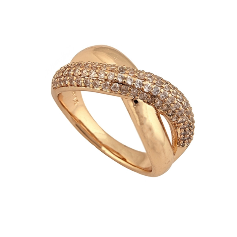 انگشتر زنانه  ژوپینگ طرح X مدل R00114